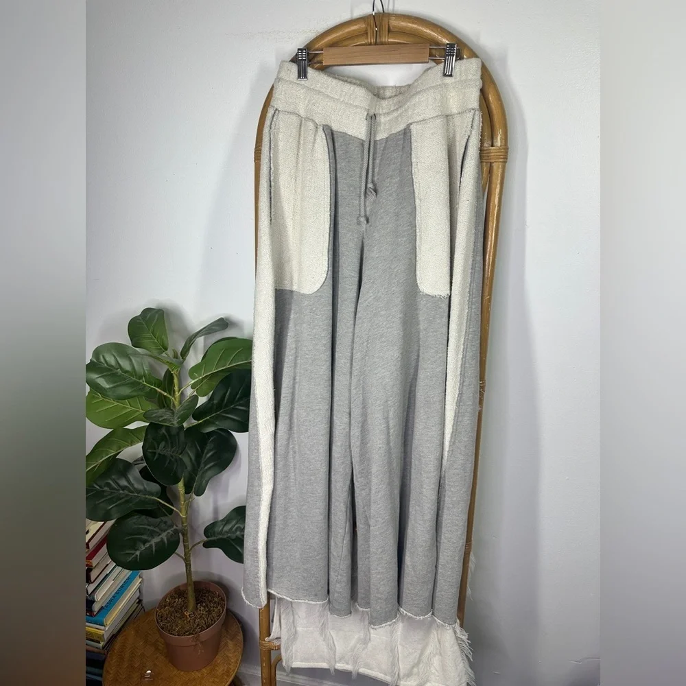 Free People Movement Upbeat Grey Wide Leg Sweatpants sz M